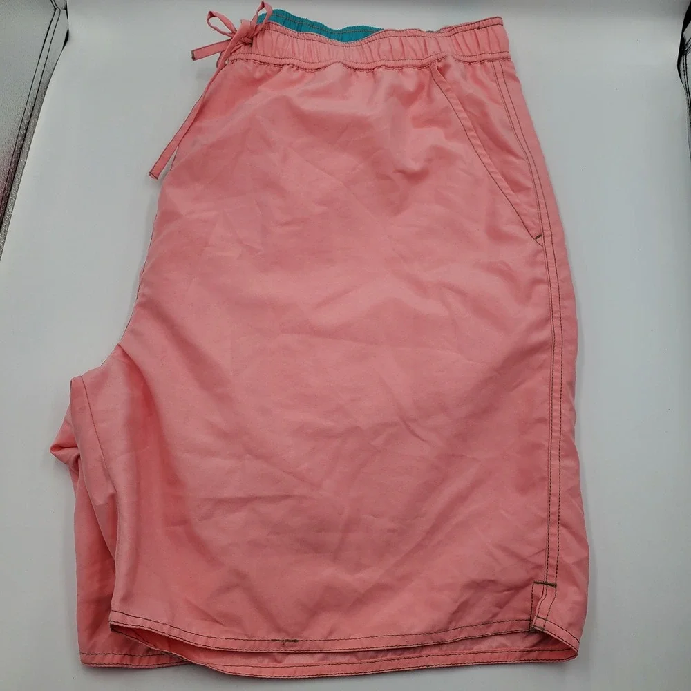 The Territory Ahead Mens XXL Salmon Pink Mesh Lined‎ Swim Trunks Board Shorts